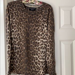 Banana Republic animal print merino and cashmere M